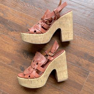 Lucky Brand Teri cork platform sandals